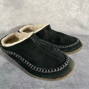 Sorel Falcon Ridge Suede Slippers Black Slip-on Shoes Men’s 7 Women’s 8.5